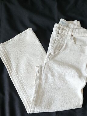 Abercrombie & Fitch Cream Wide-Leg Jeans